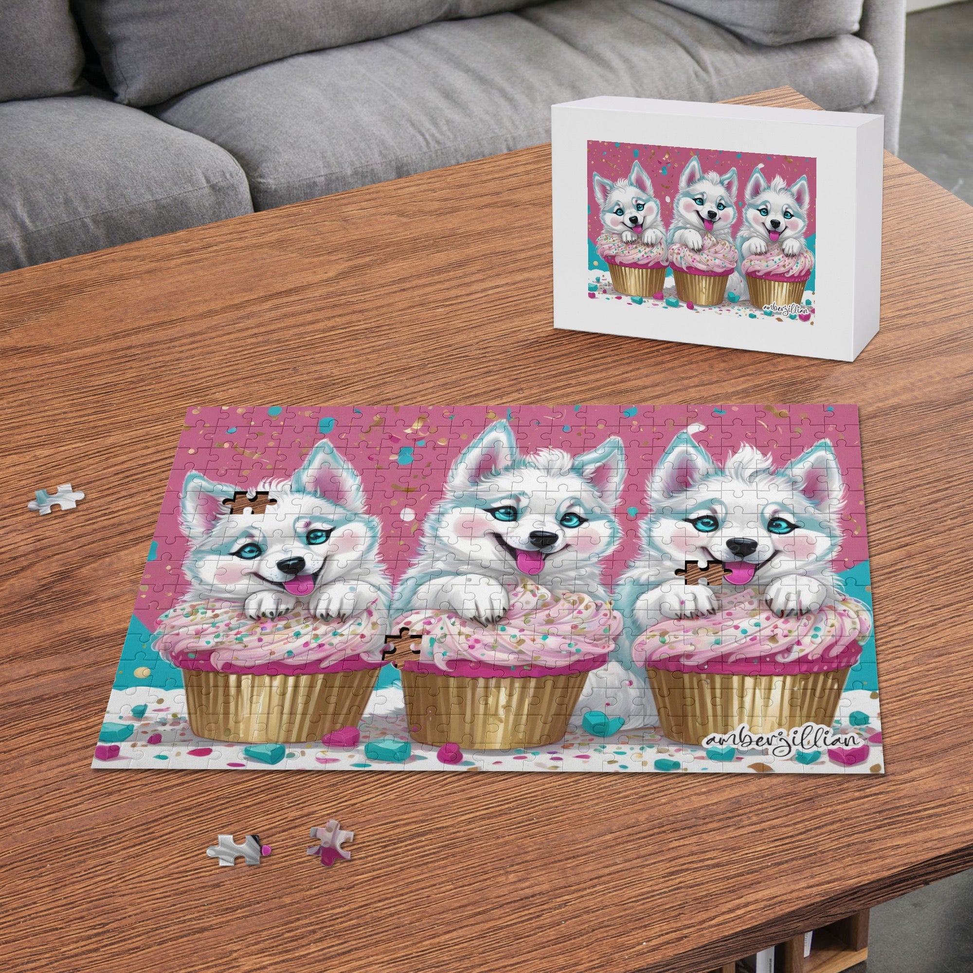 Pup Cakes - Wooden Jigsaw (300 Pcs)