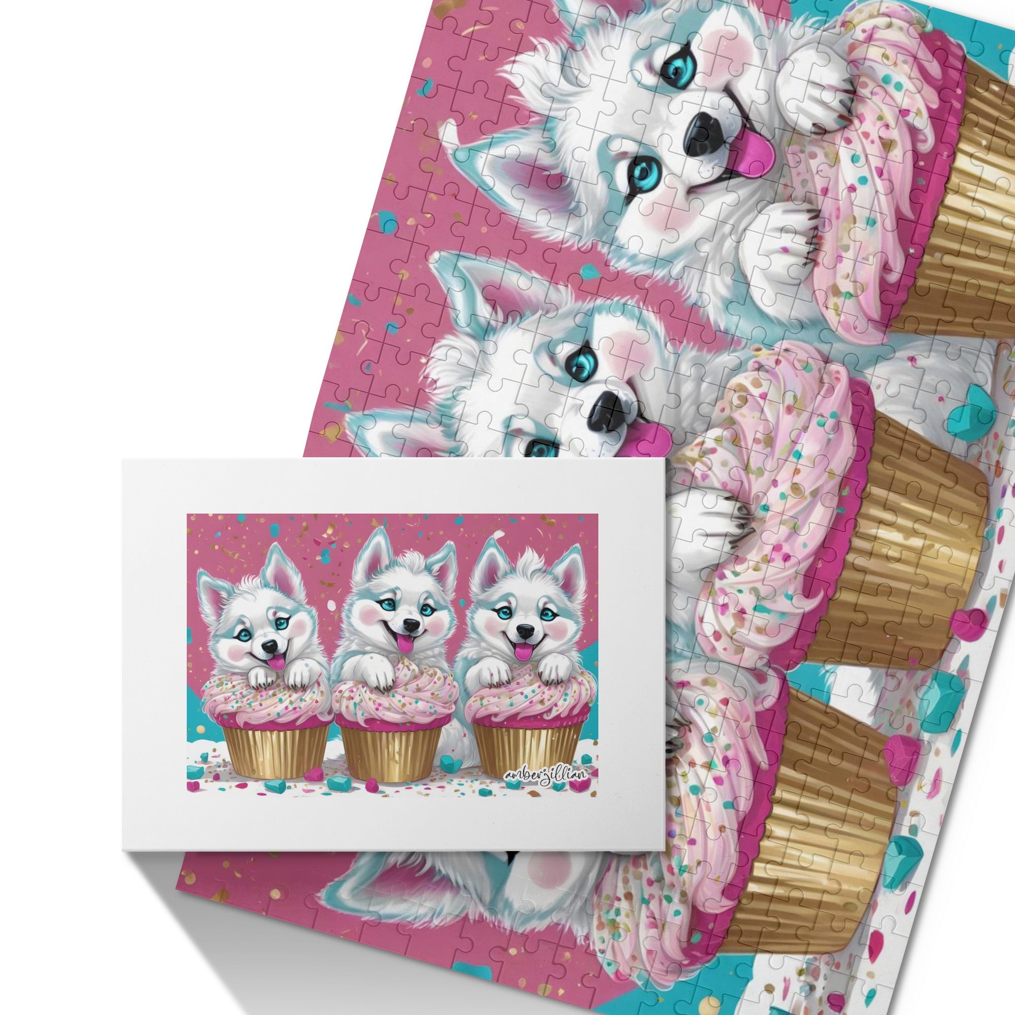 Pup Cakes - Wooden Jigsaw (300 Pcs)