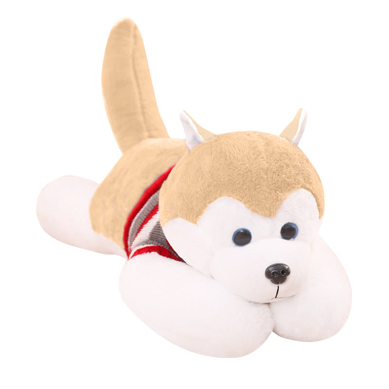 Splooting Husky Pillow