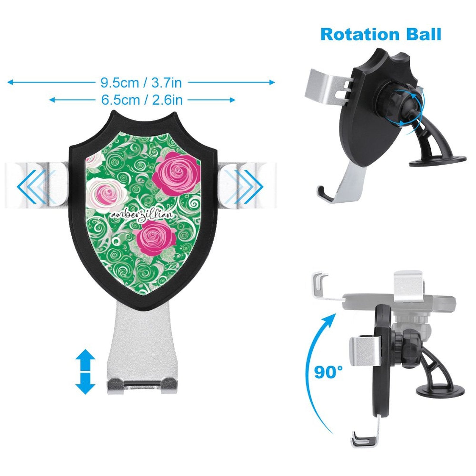Rosy Green - Car Mount Mobile Phone Holder