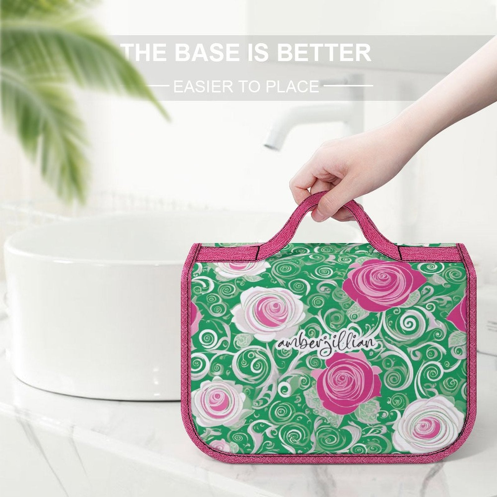Rosy Green - Travel Hanging Toiletry Bag