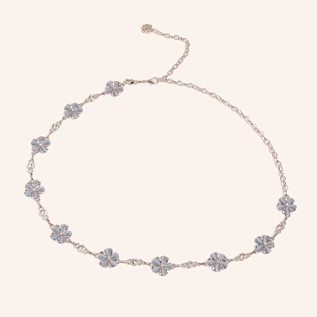 Flower Gemstones Chain Belt
