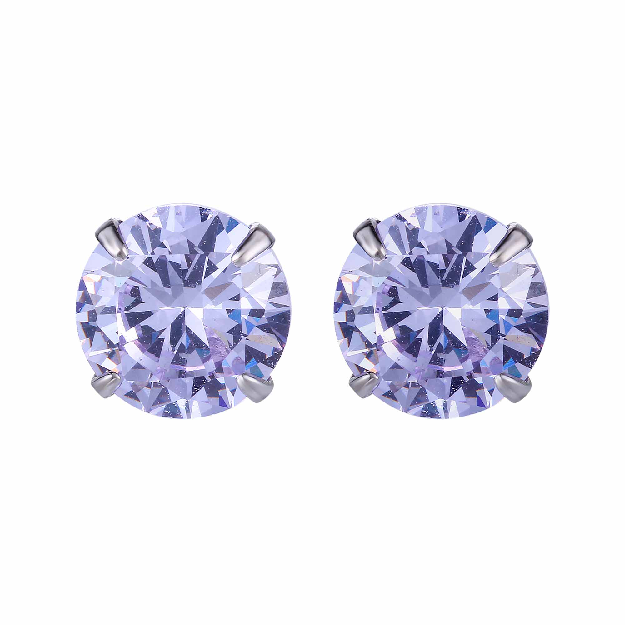 CZ Round Studs 925 Sterling Silver Earrings