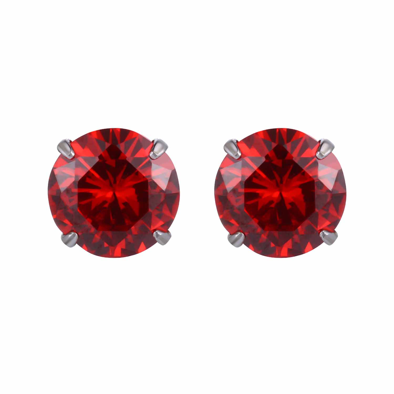 CZ Round Studs 925 Sterling Silver Earrings