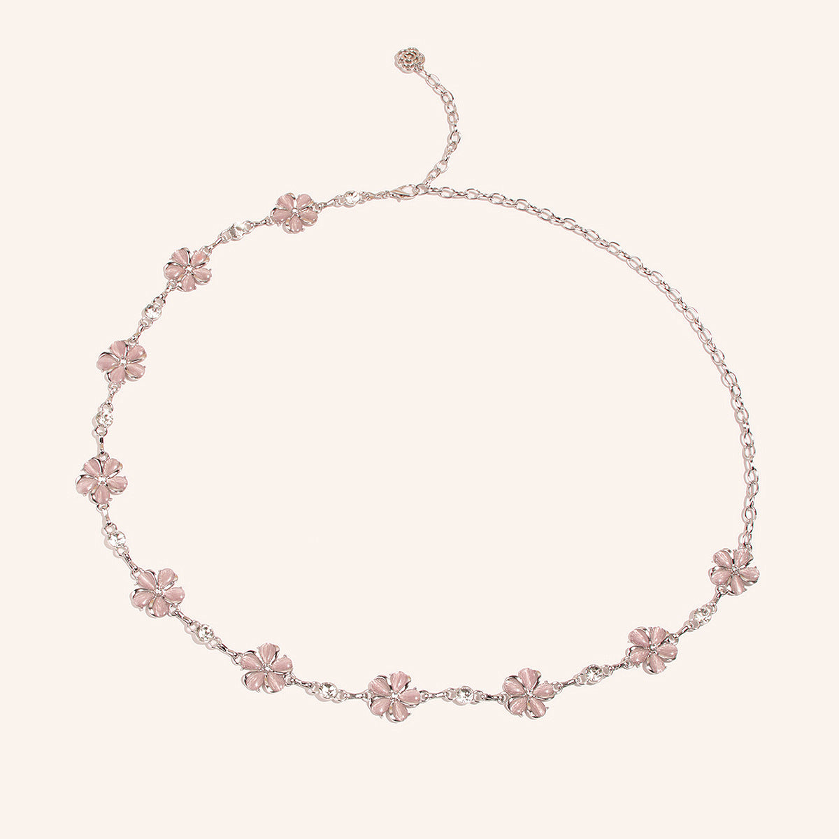 Flower Gemstones Chain Belt