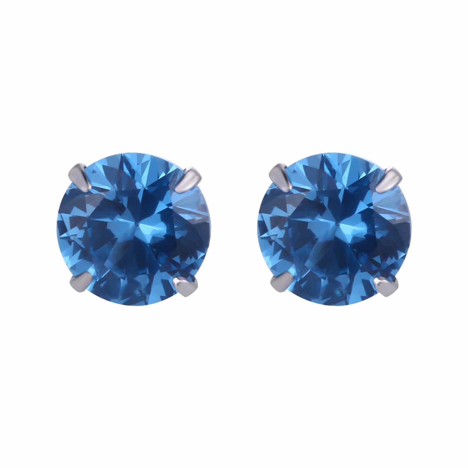 CZ Round Studs 925 Sterling Silver Earrings