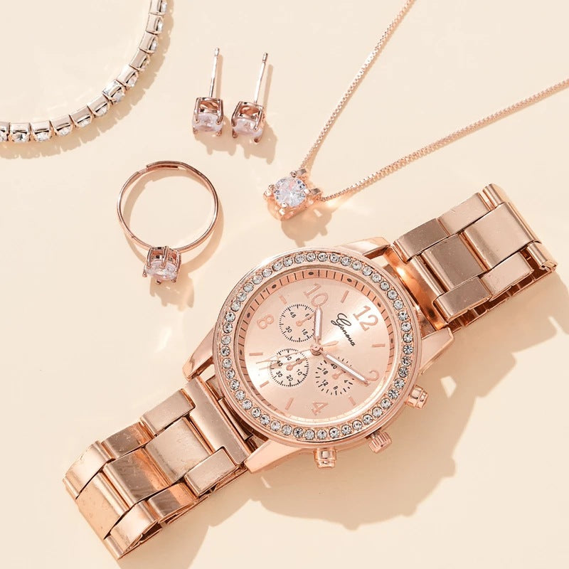 Women's Watch & Jewelry Set
