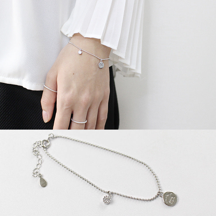 CZ Love Letters 925 Sterling Silver Bracelet