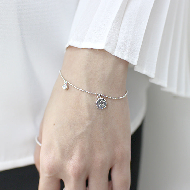CZ Love Letters 925 Sterling Silver Bracelet