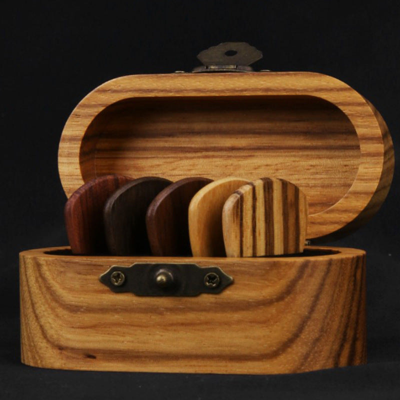 Wooden Guitar Pick Box