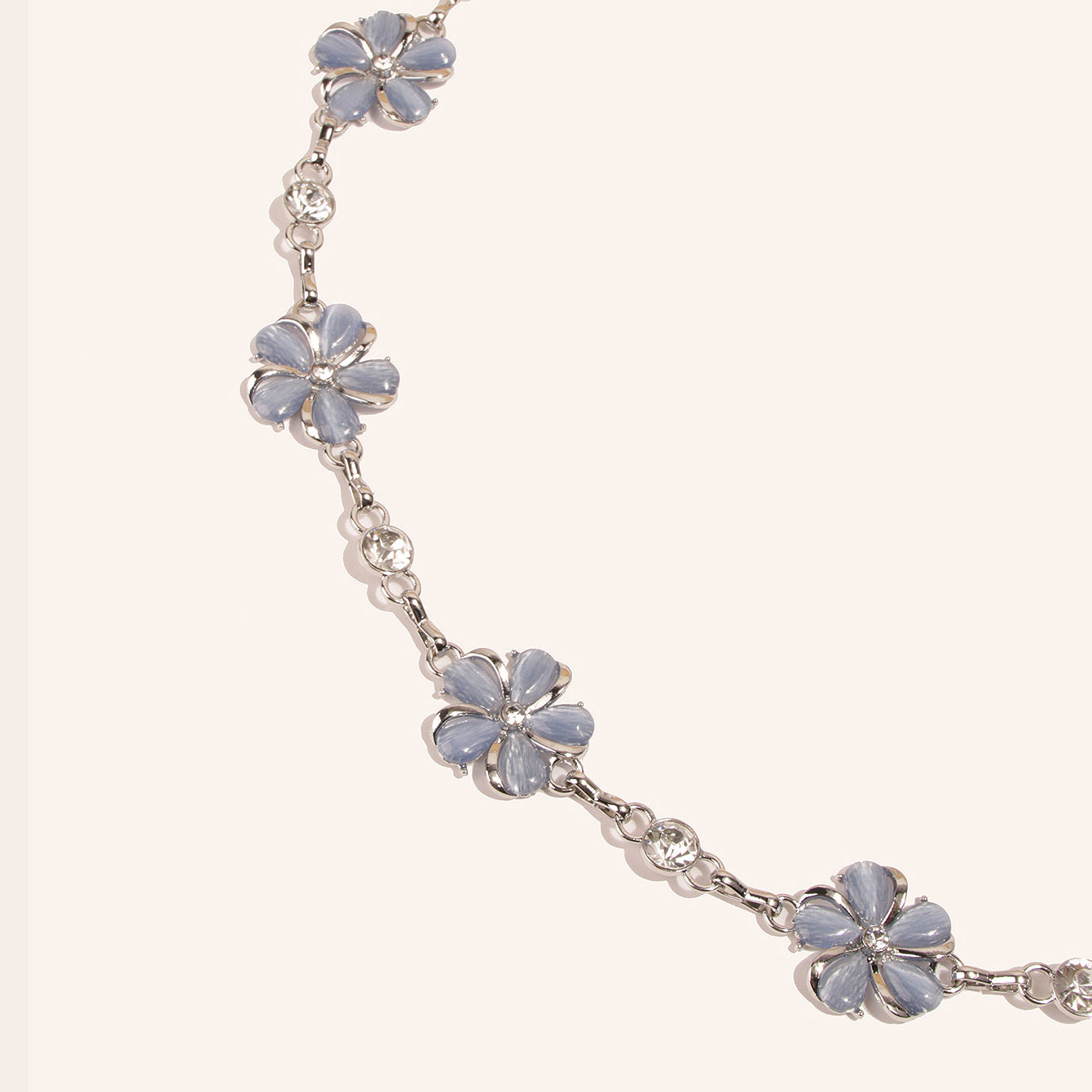 Flower Gemstones Chain Belt