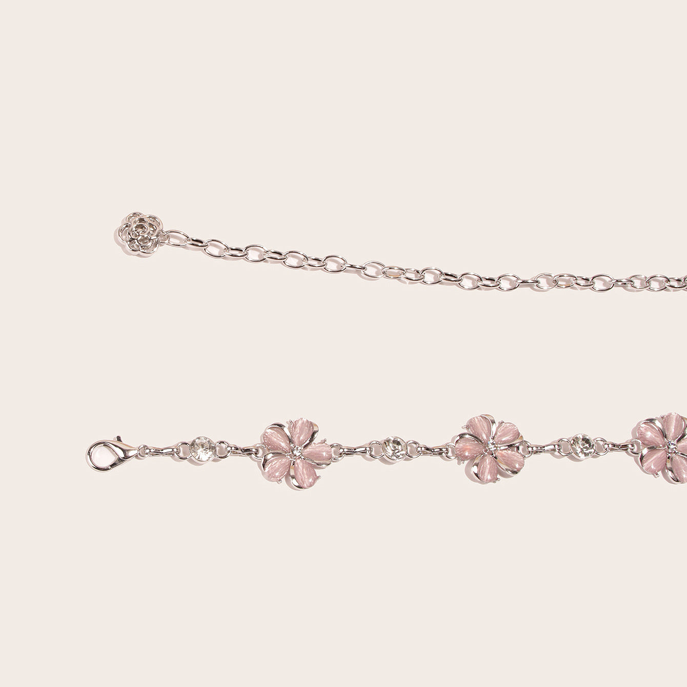 Flower Gemstones Chain Belt