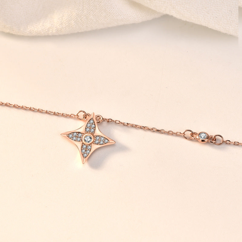 CZ Star 925 Sterling Silver Necklace