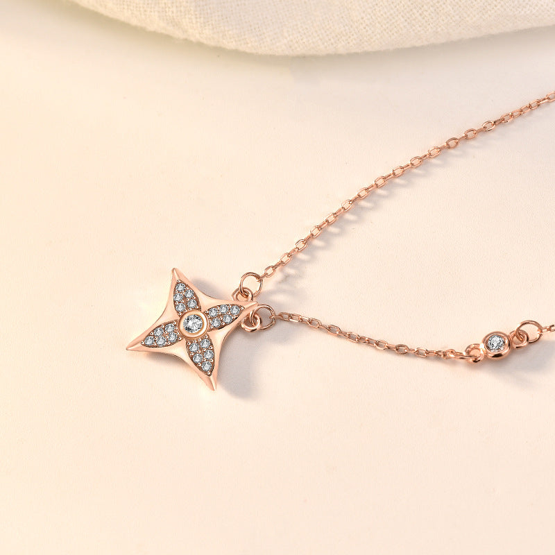 CZ Star 925 Sterling Silver Necklace