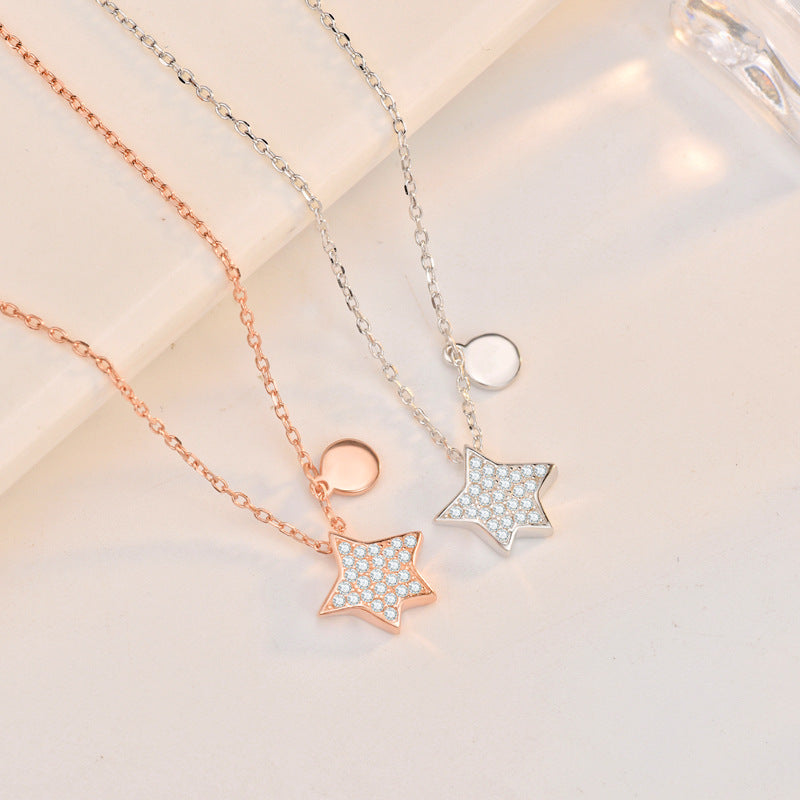 CZ Lucky Star 925 Sterling Silver Necklace