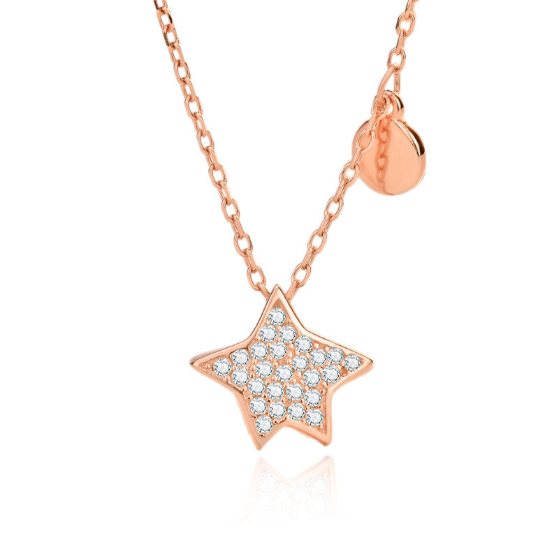 CZ Lucky Star 925 Sterling Silver Necklace