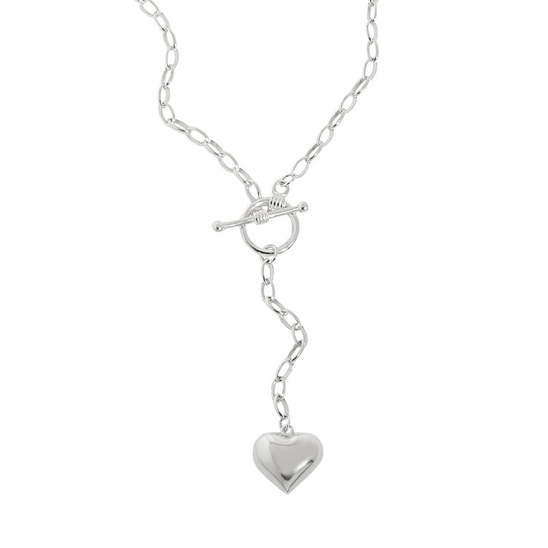 Heart Tassels 925 Sterling Silver Necklace