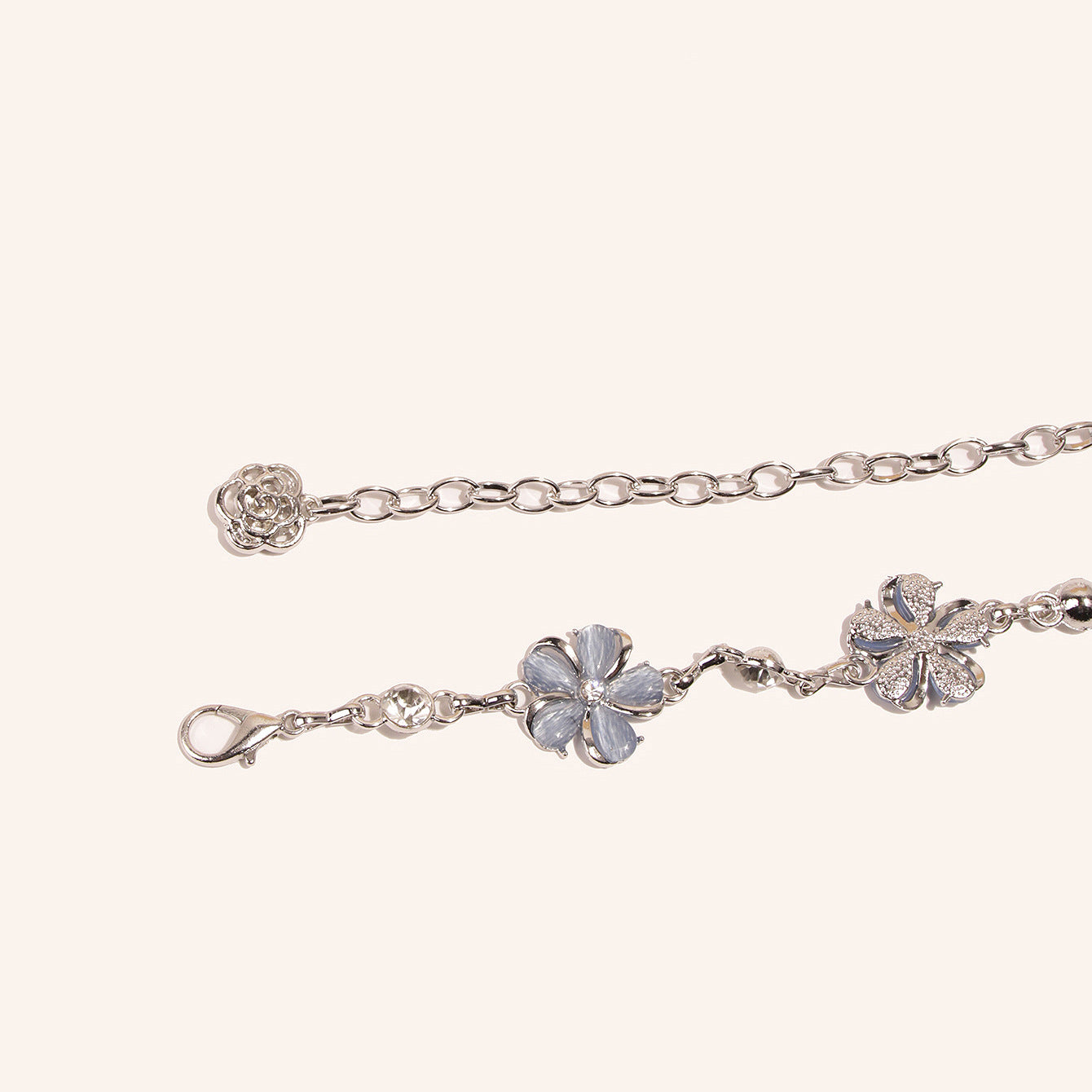 Flower Gemstones Chain Belt