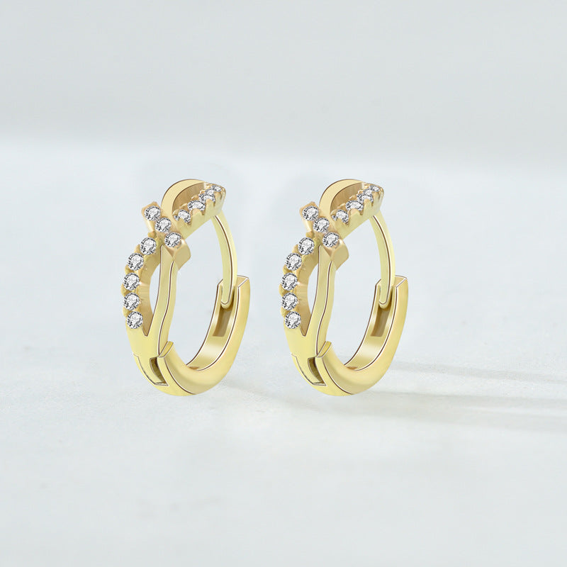 Bow-knot 925 Sterling Silver Hoop Earrings