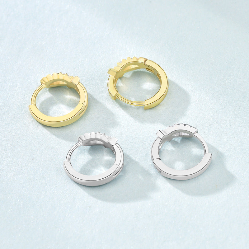 Bow-knot 925 Sterling Silver Hoop Earrings