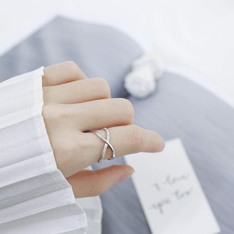 Twisted X 925 Sterling Silver Adjustable Ring