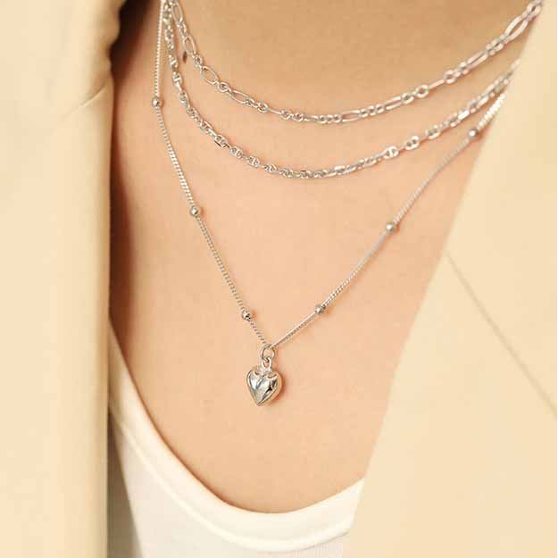 Mini Heart 925 Sterling Silver Necklace