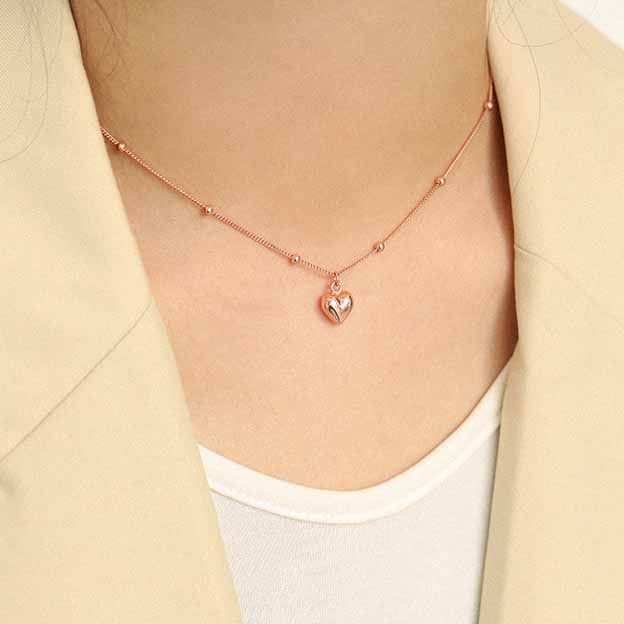 Mini Heart 925 Sterling Silver Necklace