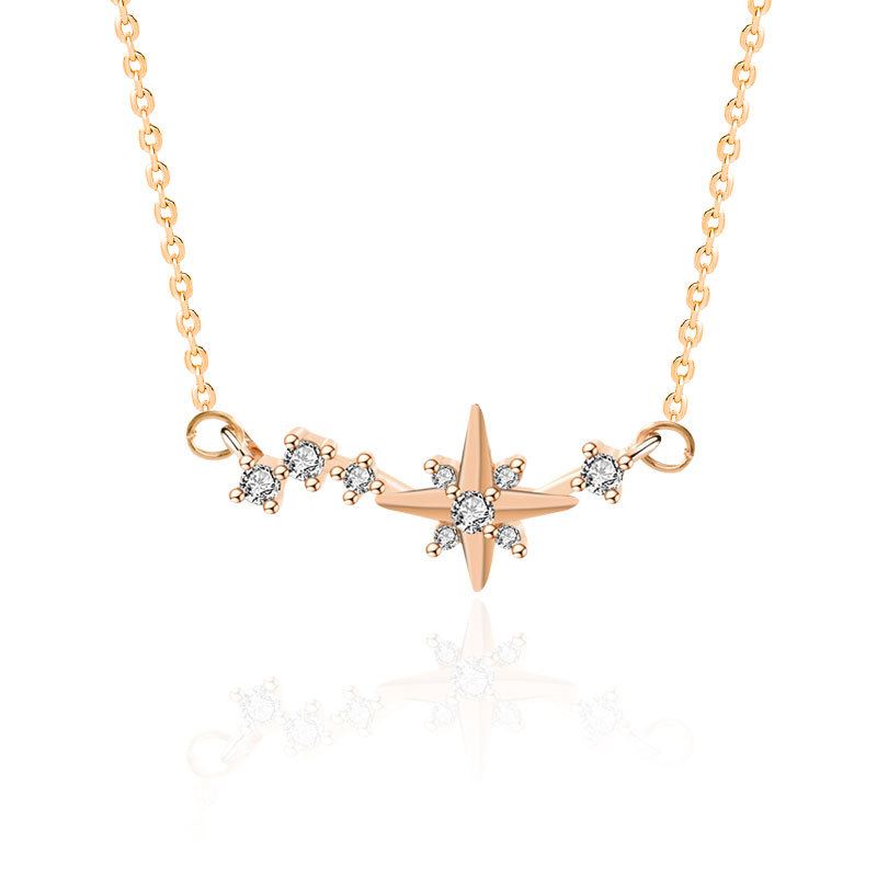 CZ Stars Milky Way 925 Sterling Silver Necklace