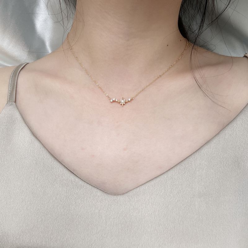 CZ Stars Milky Way 925 Sterling Silver Necklace