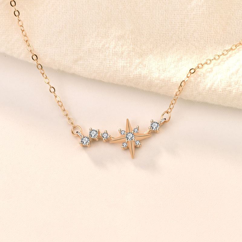 CZ Stars Milky Way 925 Sterling Silver Necklace