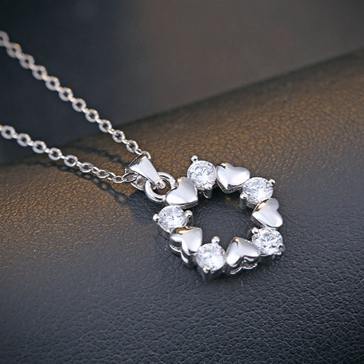 Love Hearts Garland 925 Sterling Silver Pendant