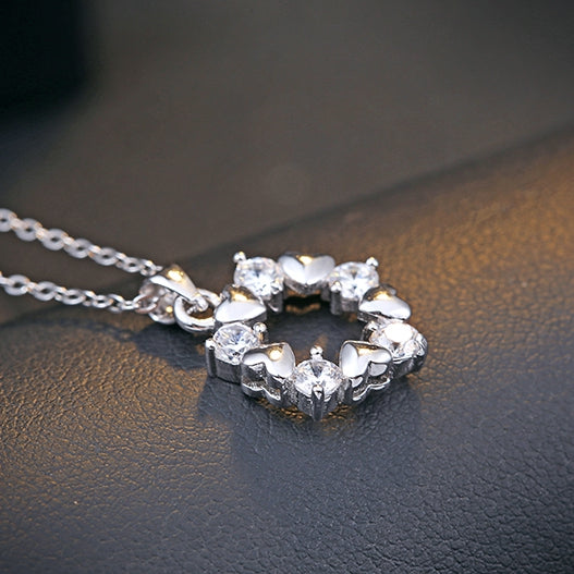 Love Hearts Garland 925 Sterling Silver Pendant