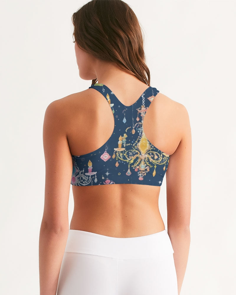 Crystal Chandelier Women's Seamless Sports Bra