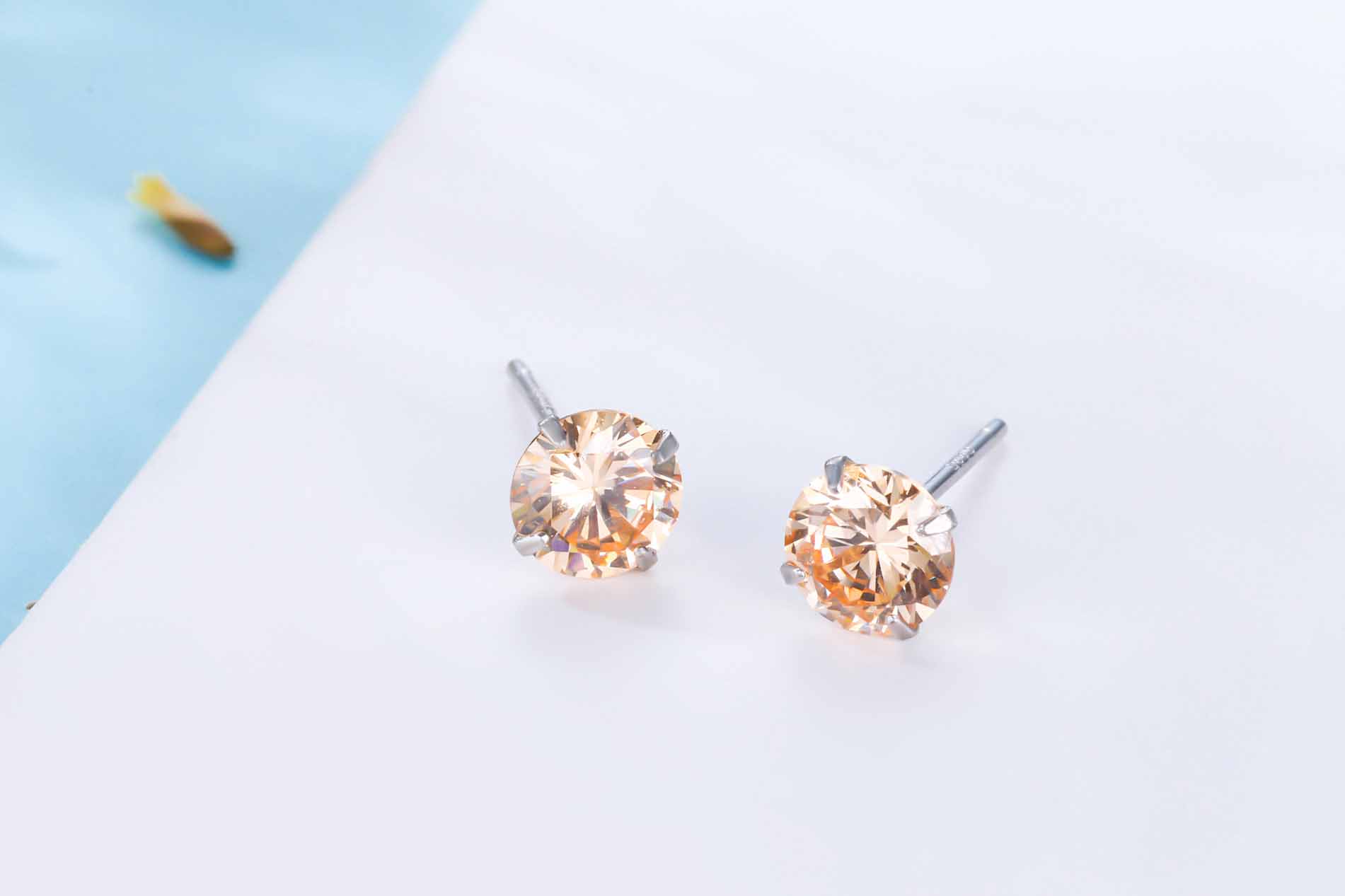 CZ Round Studs 925 Sterling Silver Earrings