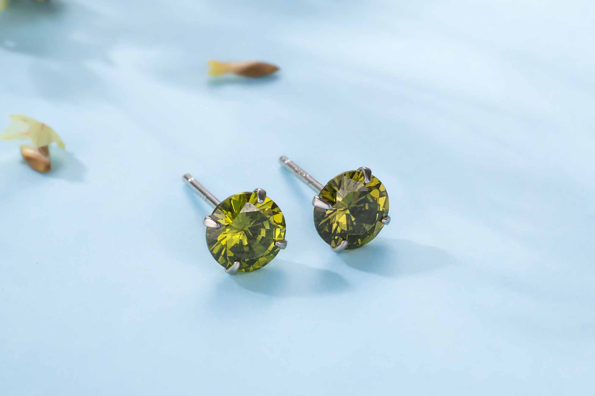 CZ Round Studs 925 Sterling Silver Earrings