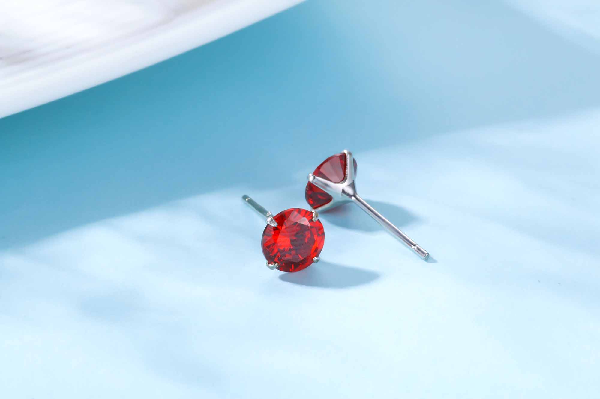 CZ Round Studs 925 Sterling Silver Earrings