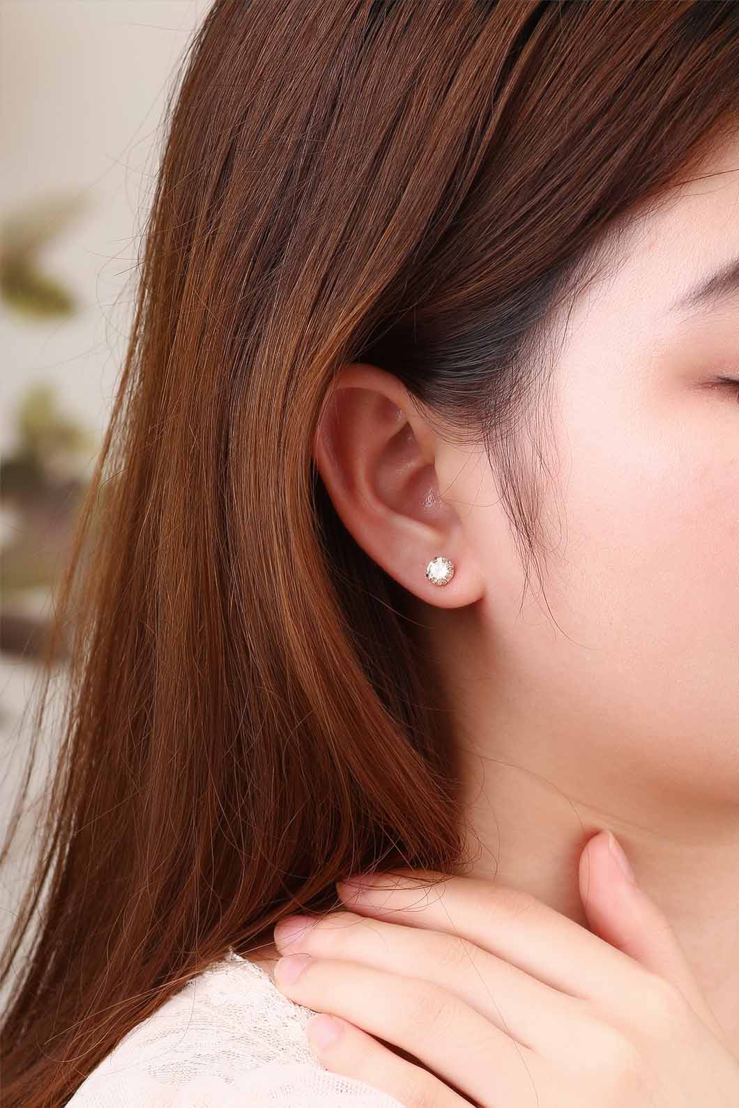 CZ Round Studs 925 Sterling Silver Earrings