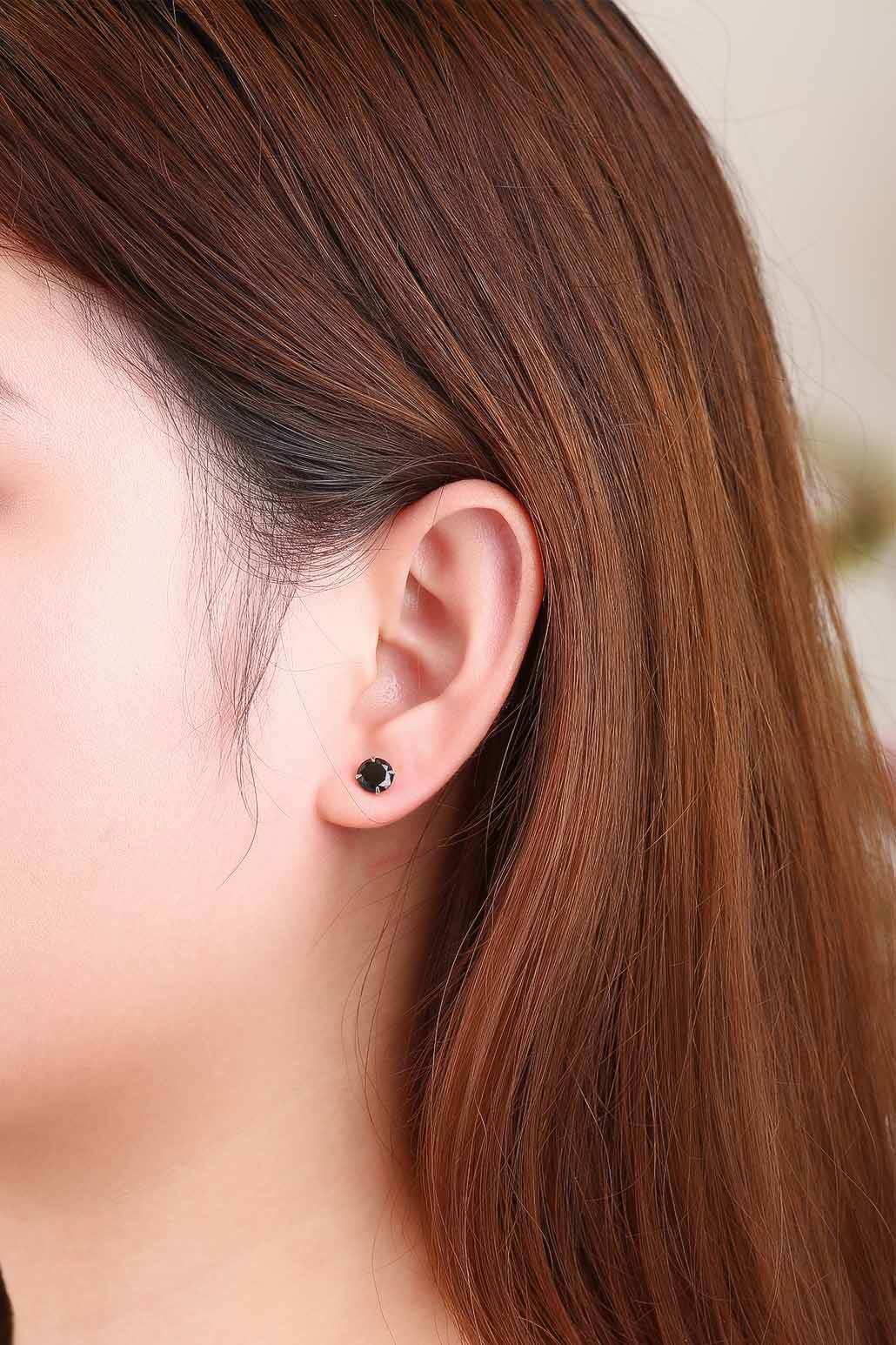 CZ Round Studs 925 Sterling Silver Earrings