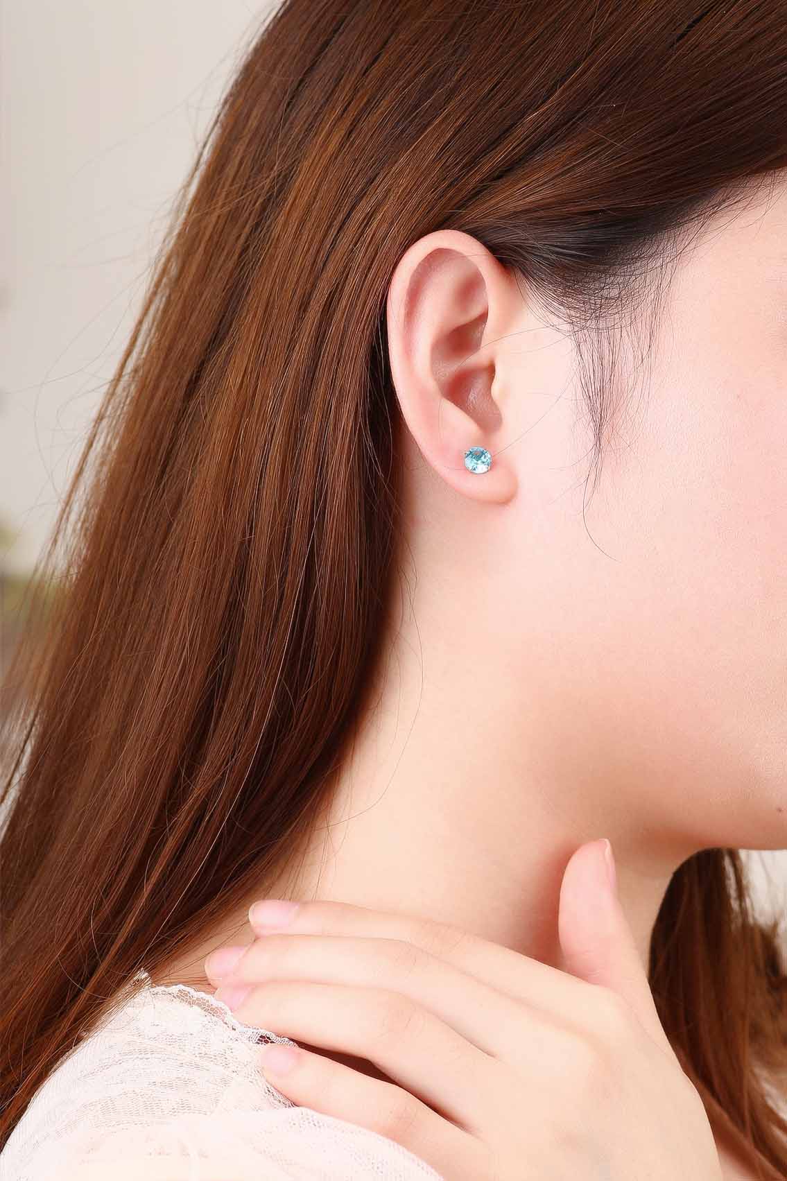 CZ Round Studs 925 Sterling Silver Earrings