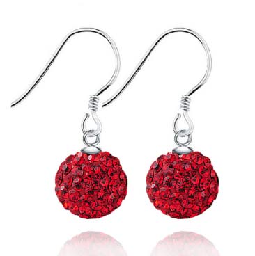 Shining Ball CZ 925 Sterling Sliver Dangling Earrings